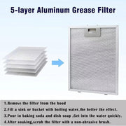 For Poweka Bosch Range Hood Filter Replacement Parts 310 x 250 x 9mm