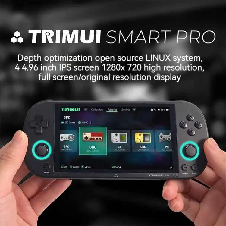 Trimui Smart Pro 4.96 Inch IPS Screen Handheld Game Console Open Source Linux System 256G(White)