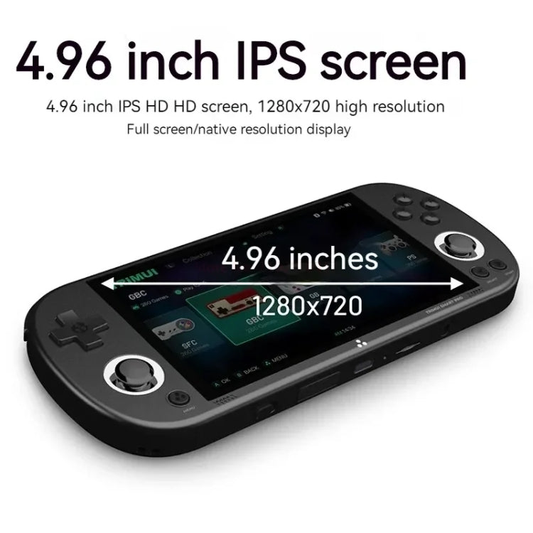 Trimui Smart Pro 4.96 Inch IPS Screen Handheld Game Console Open Source Linux System 128G(White)