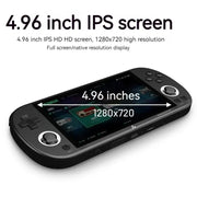 Trimui Smart Pro 4.96 Inch IPS Screen Handheld Game Console Open Source Linux System 128G(White)