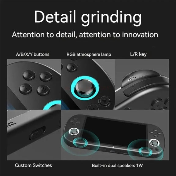 Trimui Smart Pro 4.96 Inch IPS Screen Handheld Game Console Open Source Linux System 128G(White)