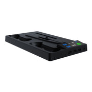 For PS5 Slim iplay HA-8006 Console Multifunctional Cooling Dock Handle Dual Charging Stand Handle Headphone Organizer(Black)