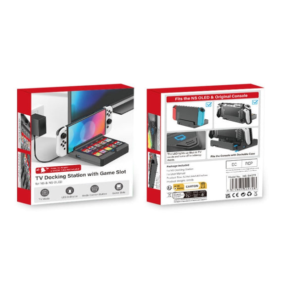 For Switch / Switch OLED Iplay NG-SW279 Cast Screen Charger Video Conversion Dock With Storage(Black)