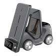 T20 5-in-1 Car-shaped Desktop Alarm Clock Wireless Charger with Atmosphere Light(Gray) - Wireless Charger by PMC TechLife | Online Shopping South Africa | PMC TechLife | Buy Now Pay Later Mobicred