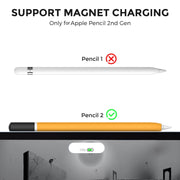 For Apple Pencil 2 AhaStyle JY16-2 Silicone Case Retro Non-slip and Anti-drop Pen Cover(Yellow)