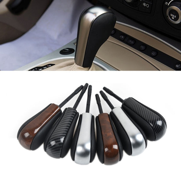 For BMW E Chassis Gear Lever Head, Universal For Left And Right Driving, Style: 3/5/7 Series X3 Z3 X6 Round Head Silver