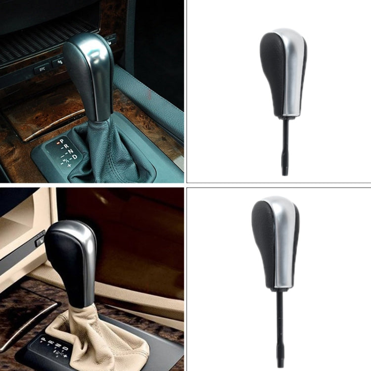 For BMW E Chassis Gear Lever Head, Universal For Left And Right Driving, Style: X1 1/3 Series Z4 Flat Head Silver