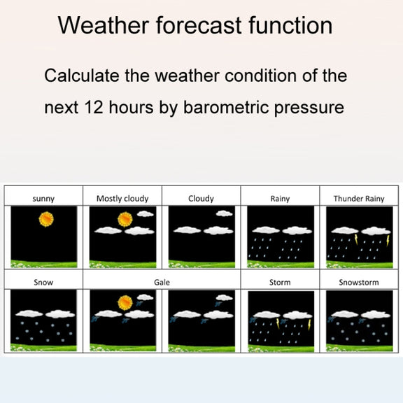 Wireless Weather Station Wind Speed Rain And Wind Direction Detection Weather Forecast Clock(Black)