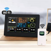 WiFi Color Screen Weather Station Temperature And Humidity Weather Forecast Clock, Model: US Plug