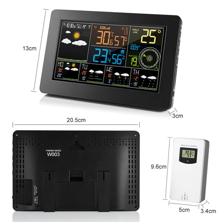 WiFi Color Screen Weather Station Temperature And Humidity Weather Forecast Clock, Model: US Plug