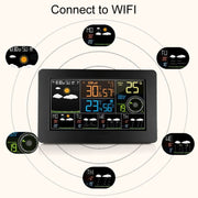 WiFi Color Screen Weather Station Temperature And Humidity Weather Forecast Clock, Model: EU Plug