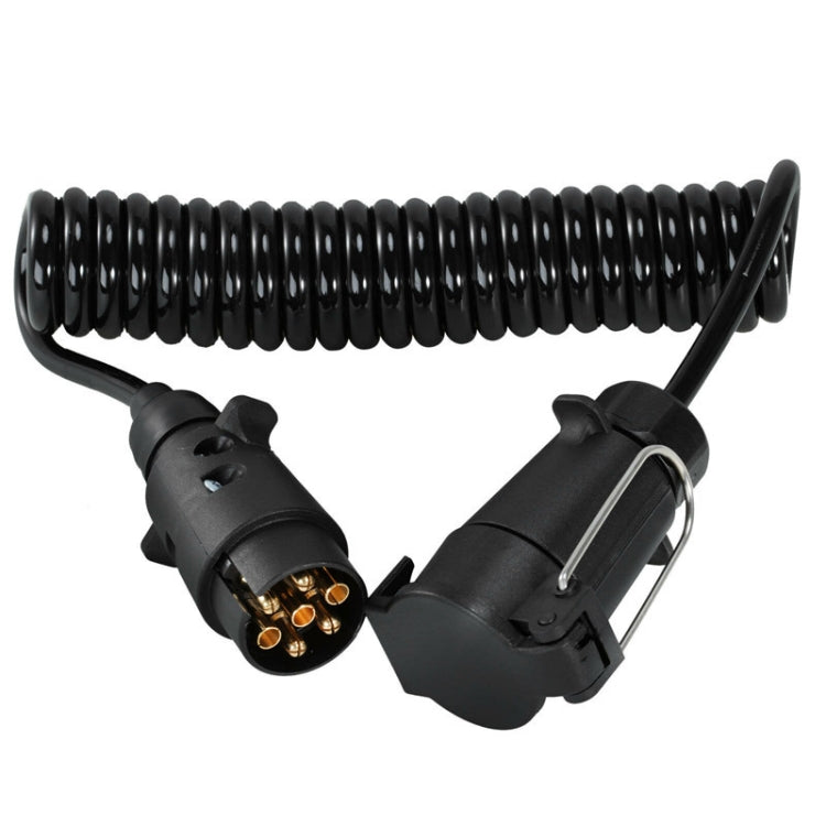 7 Core To 7 Pin Car Trailer Connector With 2m PU Spring Wire(1122)
