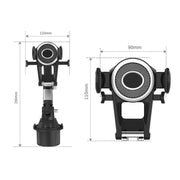 Universal Long Tube 3 Joints Adjustable Car Water Cup Position Cell Phone Holder(S0666A Silver)