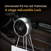 FE052 RGB Color Light USB Plug-in Clip-on Car Rear Seat Headrest Fan(Black)