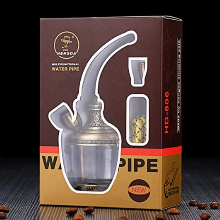 HENGDA HD-806 Dual Purpose Multifunctional Filtered Hookah With Long Hose(Gold)