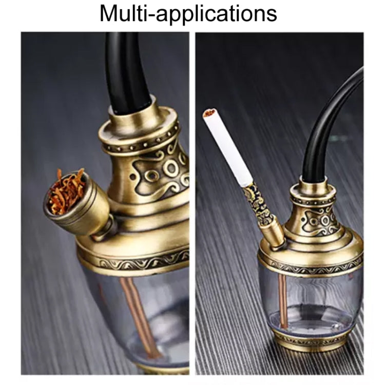 HENGDA HD-806 Dual Purpose Multifunctional Filtered Hookah With Long Hose(Gold)