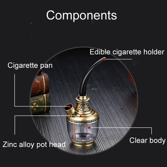 HENGDA HD-806 Dual Purpose Multifunctional Filtered Hookah With Long Hose(Gold)