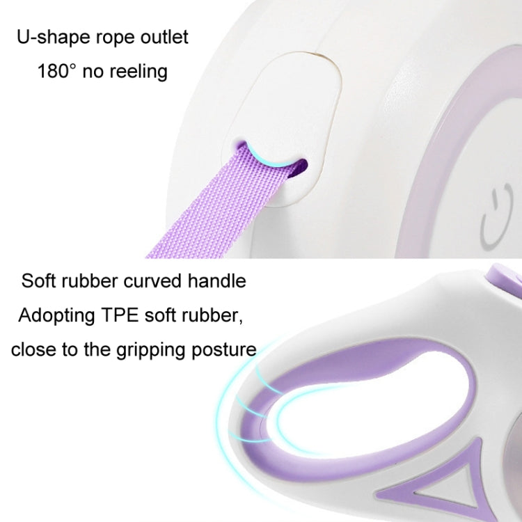 LED Light Luminous Pet Dog Leash Automatic Retractable Dog Walking Leash, Color: 5m Green