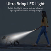 LED Light Luminous Pet Dog Leash Automatic Retractable Dog Walking Leash, Color: 5m Orange