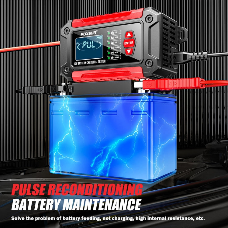 FOXSUR Cars Motorcycles 12V Lithium Cattery Charger With Battery Detection(JP Plug)