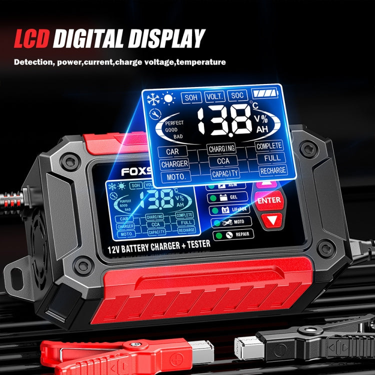 FOXSUR Cars Motorcycles 12V Lithium Cattery Charger With Battery Detection(JP Plug)