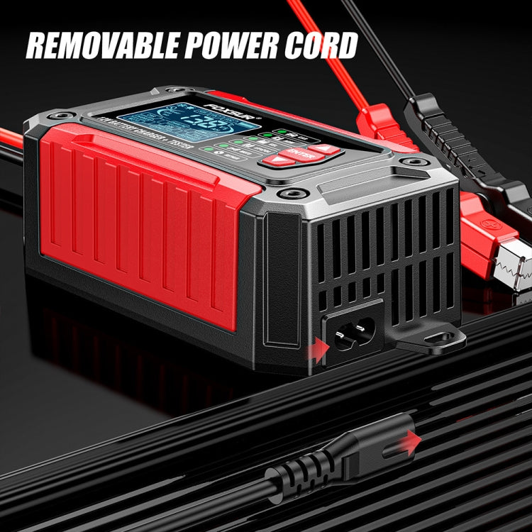 FOXSUR Cars Motorcycles 12V Lithium Cattery Charger With Battery Detection(US Plug)