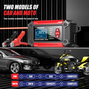 FOXSUR Cars Motorcycles 12V Lithium Cattery Charger With Battery Detection(EU Plug)