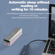 Blueendless M2815SN M.2 Dual Protocol Type-C 3.1 Mobile Hard Disk Box Laptop External SSD(Gray)