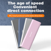 Blueendless M2815SN M.2 Dual Protocol Type-C 3.1 Mobile Hard Disk Box Laptop External SSD(Gray)