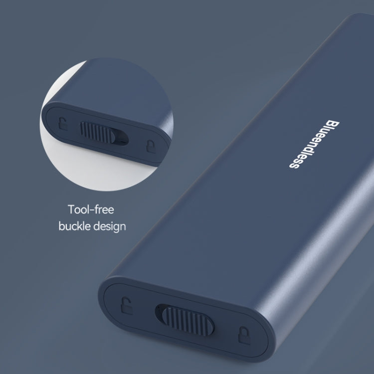 Blueendless M2815SN M.2 Dual Protocol Type-C 3.1 Mobile Hard Disk Box Laptop External SSD(Gray)