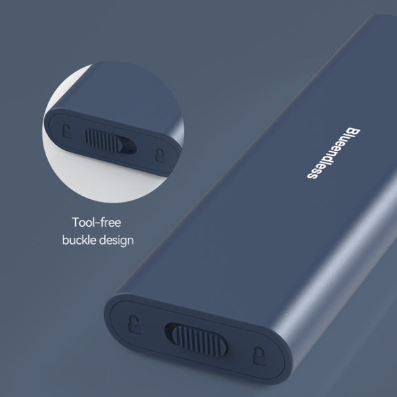 Blueendless M2815SN M.2 Dual Protocol Type-C 3.1 Mobile Hard Disk Box Laptop External SSD(Gray)