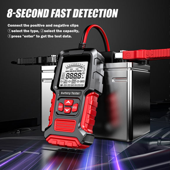 FOXSUR Automobile Motorcycle Battery Voltage Capacity Tester