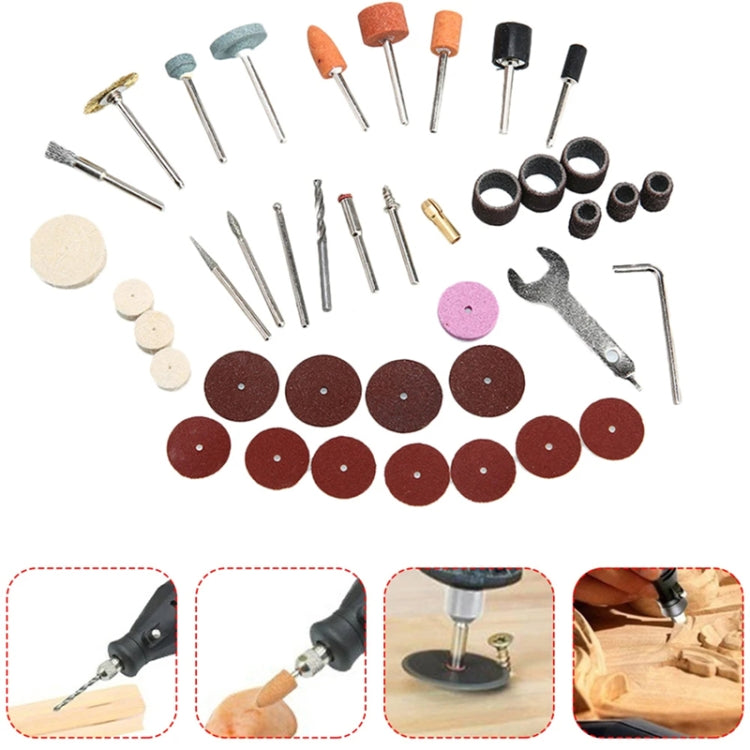 VICOVER Small Adjustable Speed Electrical Grinder Set Jade Carving Pen Polishing Tool EU Plug, Model: 78pcs Parts