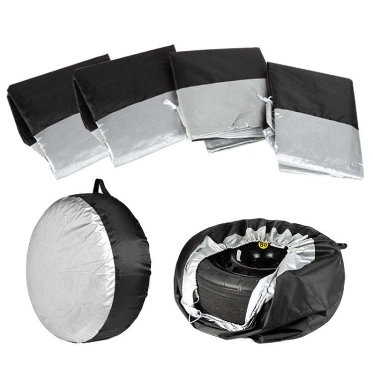 4pcs 65x37cm 210D Oxford Cloth Car Water-resistant Dirt-resistant Tire Protective Cover