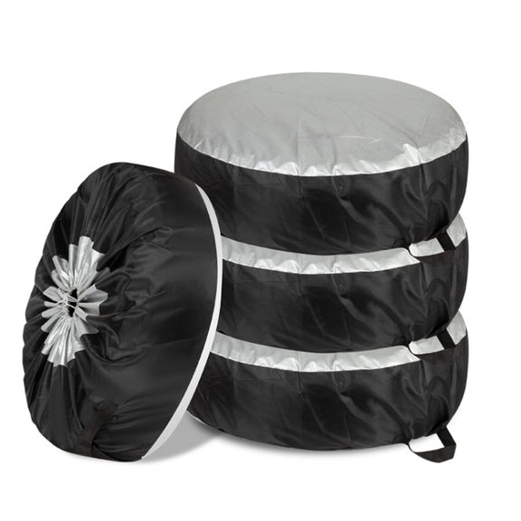 4pcs 80x47cm 210D Oxford Cloth Car Water-resistant Dirt-resistant Tire Protective Cover