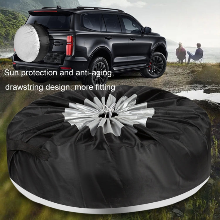 4pcs 65x37cm 210D Oxford Cloth Car Water-resistant Dirt-resistant Tire Protective Cover