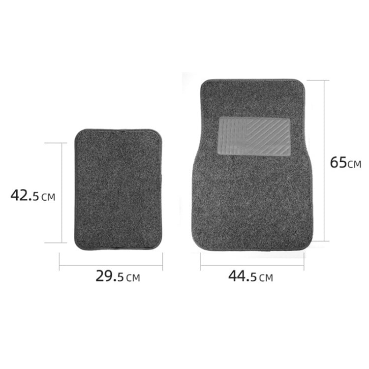 4pcs /Set Universal Car Foot Mats PVC Flocking Pads(Black)