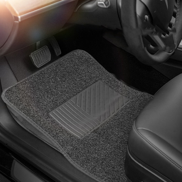 4pcs /Set Universal Car Foot Mats PVC Flocking Pads(Black)