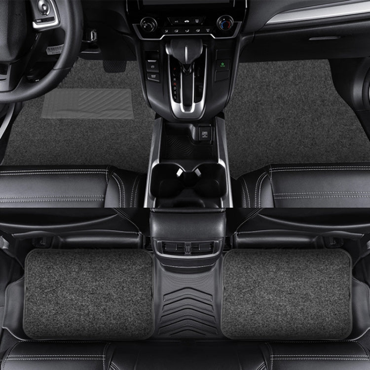 4pcs /Set Universal Car Foot Mats PVC Flocking Pads(Black)