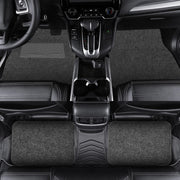 4pcs /Set Universal Car Foot Mats PVC Flocking Pads(Gray)