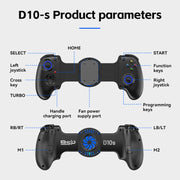 BSP-D10S Wireless Stretch Game Controller With Heat Dissipation Fan for Switch / Android / IOS / PC / PS3 / PS4(Pink)