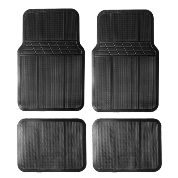 4pcs/Set Car PVC Anti-slip Water-resistant Durable Floor Mats(Stripes)