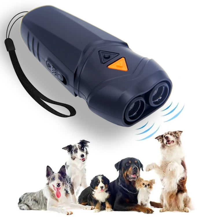 Chanfong Ultrasonic Handheld Dog Repeller Portable Dual Probe High Power Stop Barker(White)