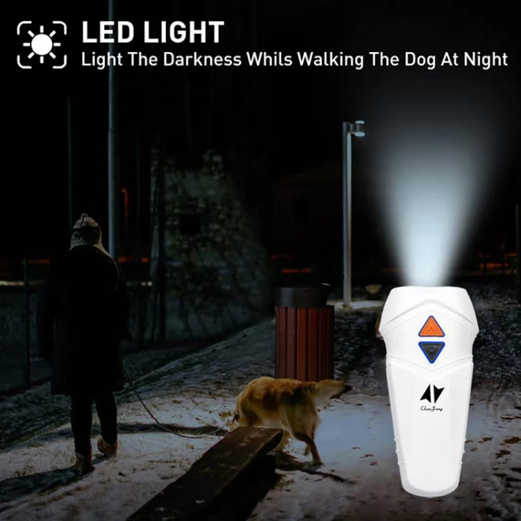 Chanfong Ultrasonic Handheld Dog Repeller Portable Dual Probe High Power Stop Barker(White)