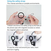 TELESIN MNM-002 Magsafe Magnetic Suction Mobile Phone Hanging Neck POV Viewing Angle Lazy Stand(Sky Blue)