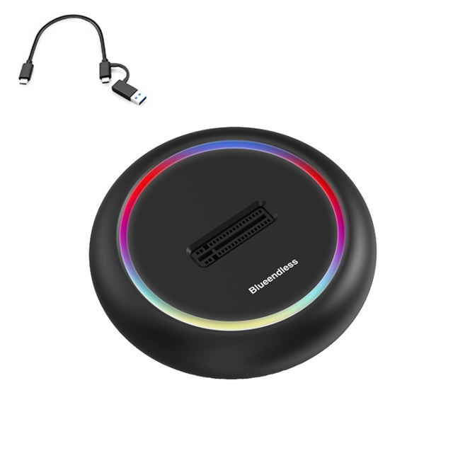 Blueendless SD03C M.2 NVMe / NGFF Dual-Protocol SSD Base With RGB Color Light, Spec: 2-in-1