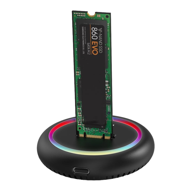 Blueendless SD03C M.2 NVMe / NGFF Dual-Protocol SSD Base With RGB Color Light, Spec: 2-in-1