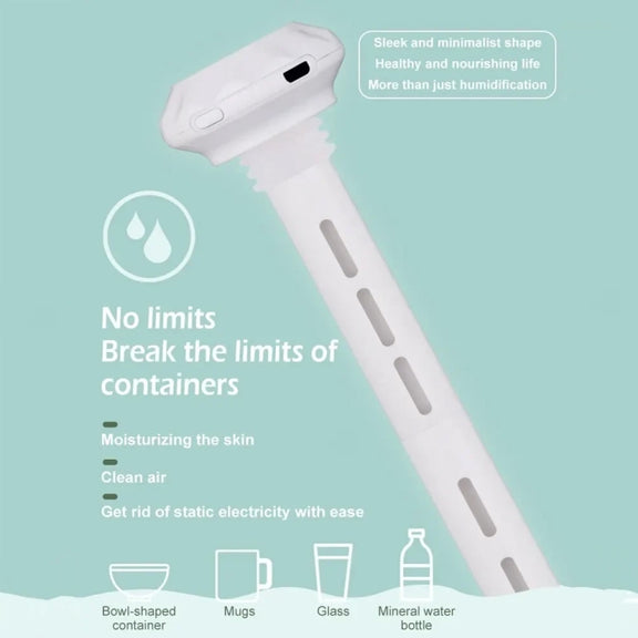 USB Plug-in Mini Portable Detachable Car Humidifier, Spec: Humidifier+1set Sticks