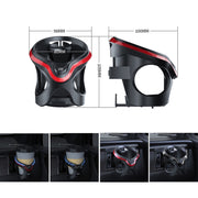 Car Cup Holder Air Conditioner Outlet Multifunctional Storage Rack, Color: Black Silver LED Light