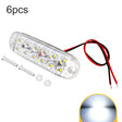 6pcs 12-Bead LED Flashing Warning Lights Motorcycle RV Signal Lights(White Light) - Clearance Lights by PMC TechLife | Online Shopping South Africa | PMC TechLife | Buy Now Pay Later Mobicred